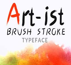 艺术笔触英文字体：Art-Ist Brush Stroke Font